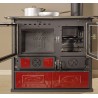 Cuisiniere a bois Rosa Reverse Foyer et four de cuissson de marque NORDICA EXTRAFLAMME