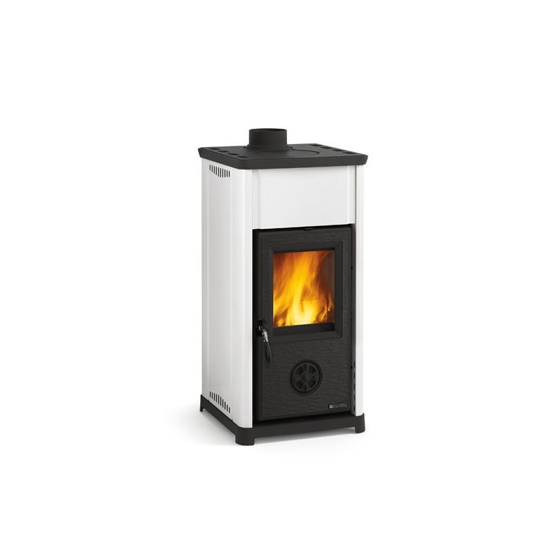 Poele a bois TEA Acier Emaillé Blanc par NORDICA EXTRAFLAME