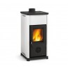 Poele a bois TEA Acier Emaillé Blanc par NORDICA EXTRAFLAME