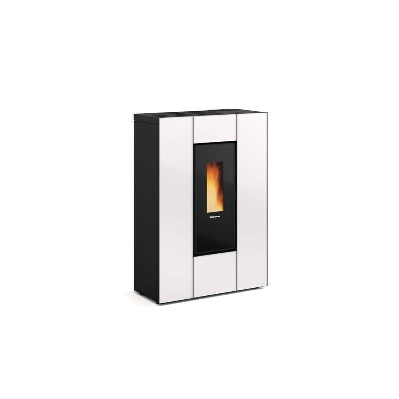 Poele a granules MARILENA PLUS AD CRYSTAL étroit canalisé par NORDICA EXTRAFLAME