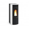 Poêle à granulés COSTANZA IDRO Finition NORDICA Extraflame Céramique Blanc