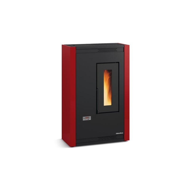 LUISELLA 5.0 – Poêle à granulés compact pour petits espaces Finition NORDICA Extraflame Acier Bordeaux