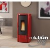 Thermo poêle à granulés ROSANNA IDRO Finition NORDICA Extraflame Acier Bordeaux