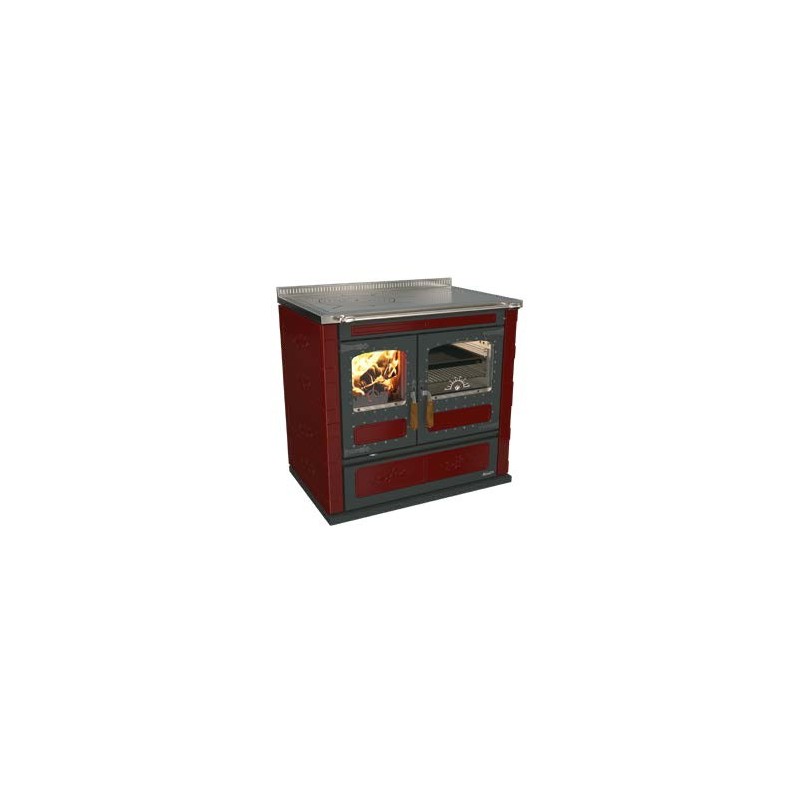 Cuisinière à bois  L 90 Rustik RIZZOLI Rustik Rouge (faîence)