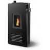 Poele a granules SILENZIO étanche Métal avec porte Acier Noir Soft par CS THERMOS
