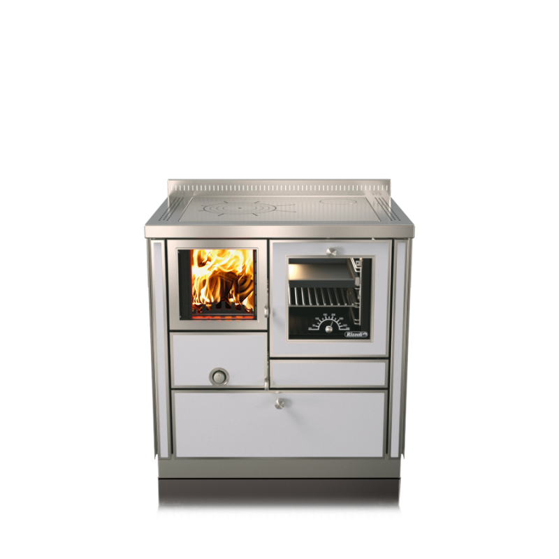 Cuisinière à bois RVI 80 Variant avec four RIZZOLI Variant Blanc