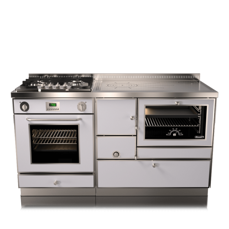 Cuisinière à bois RE 150 combi avec four RIZZOLI Standard Noir