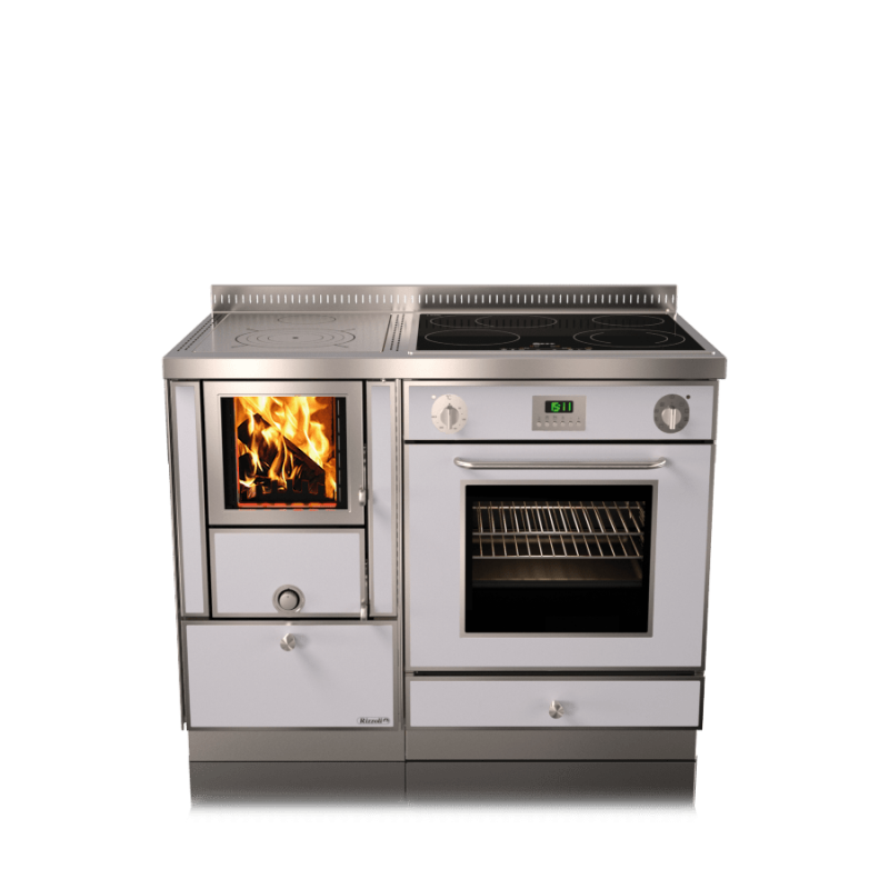 Cuisinière à bois RVE 105  Variant combi sans four RIZZOLI Variant Blanc