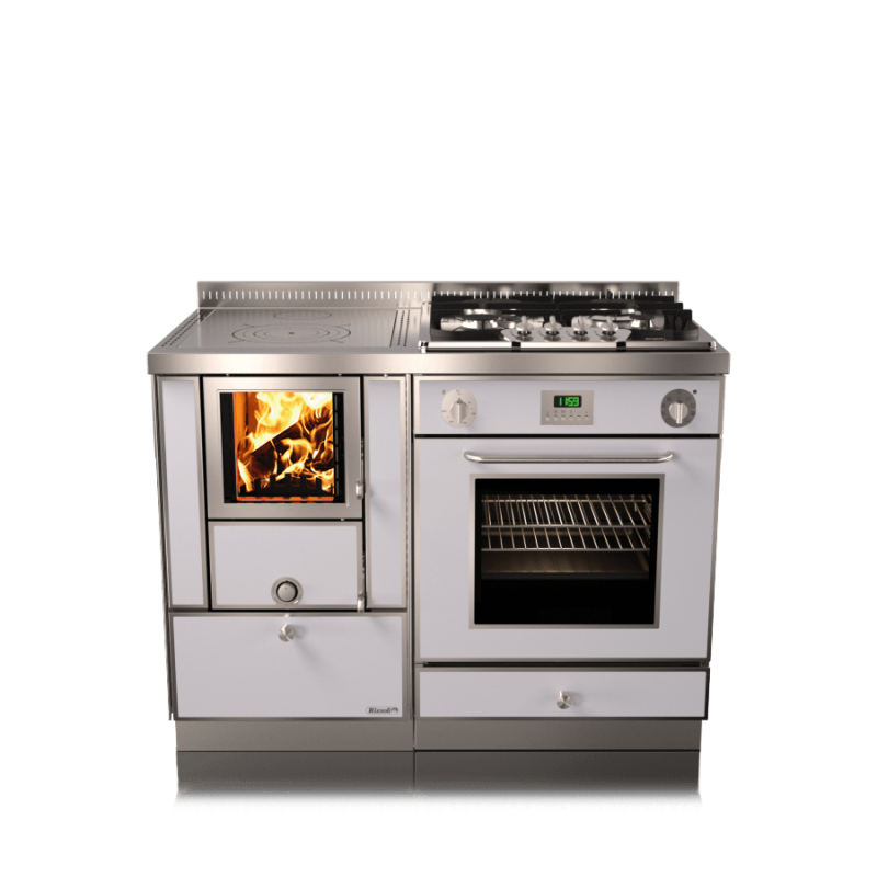 Cuisinière à bois RVE 110  Variant Combi sans four RIZZOLI Variant Blanc