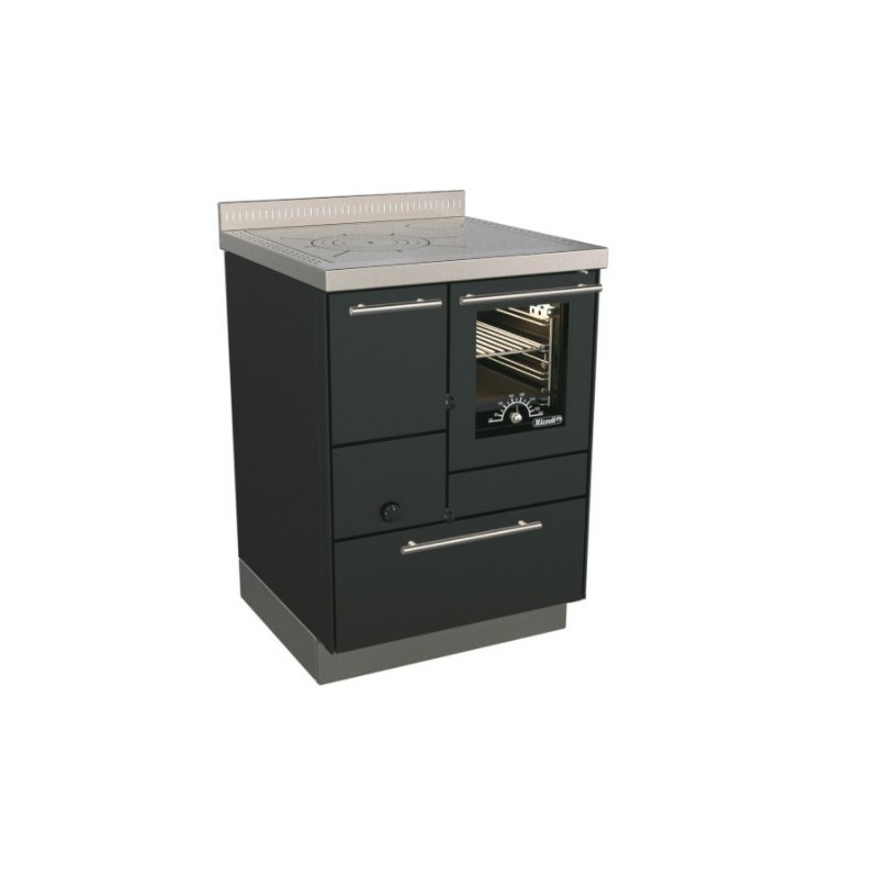 Cuisinière à bois RE 60 avec four RIZZOLI Standard Noir