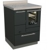Cuisinière à bois RE 60 avec four RIZZOLI Standard Noir