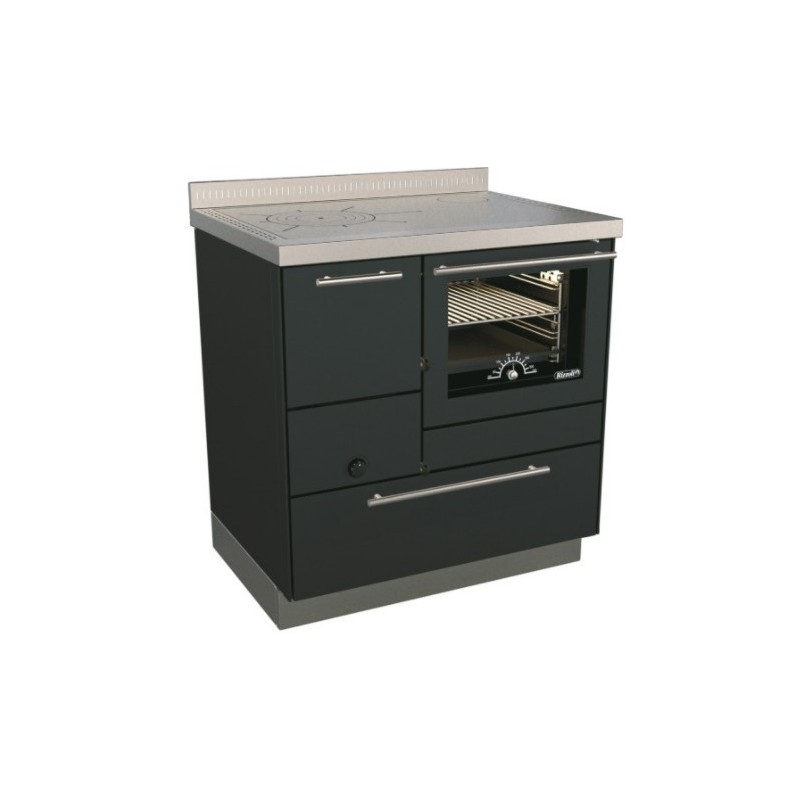 Cuisinière à bois RE 80 avec four RIZZOLI Standard Noir