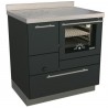 Cuisinière à bois RE 80 avec four RIZZOLI Standard Noir