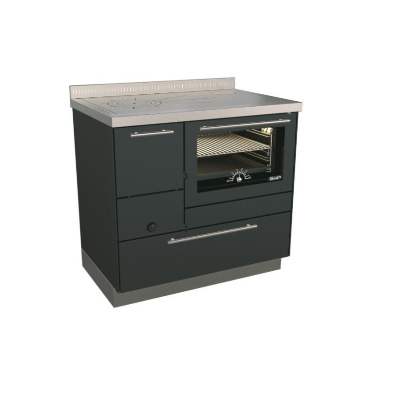 Cuisinière à bois RE 90 avec four RIZZOLI Standard Noir