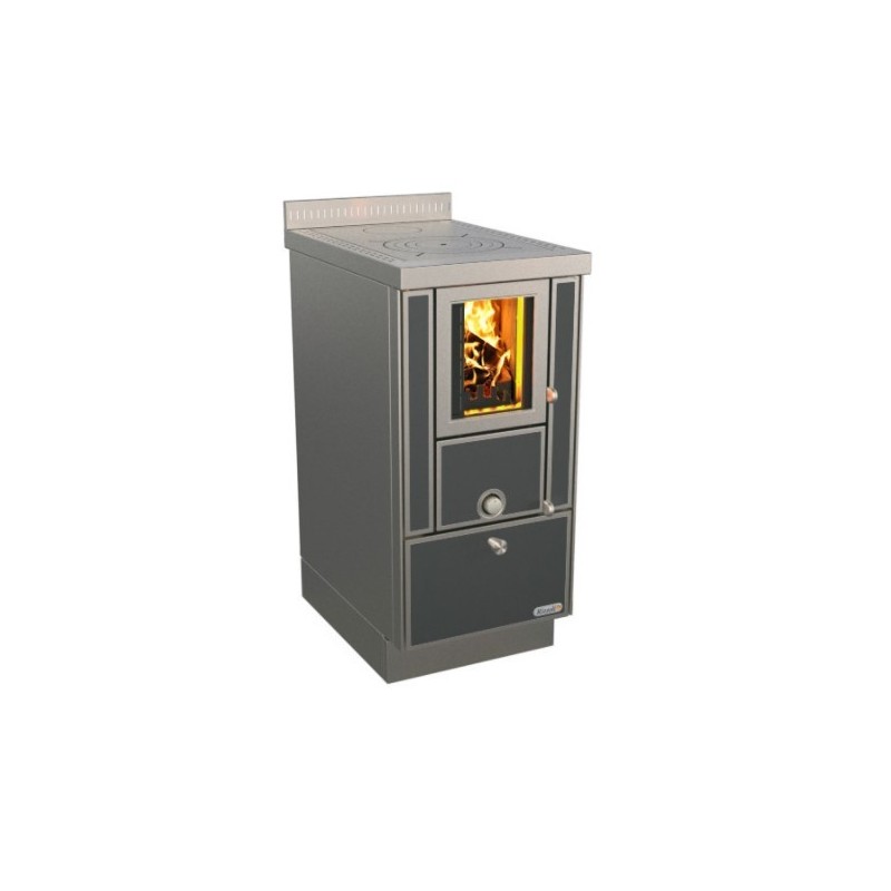 Cuisinière à bois RVE 40 sans four RIZZOLI Standard Noir