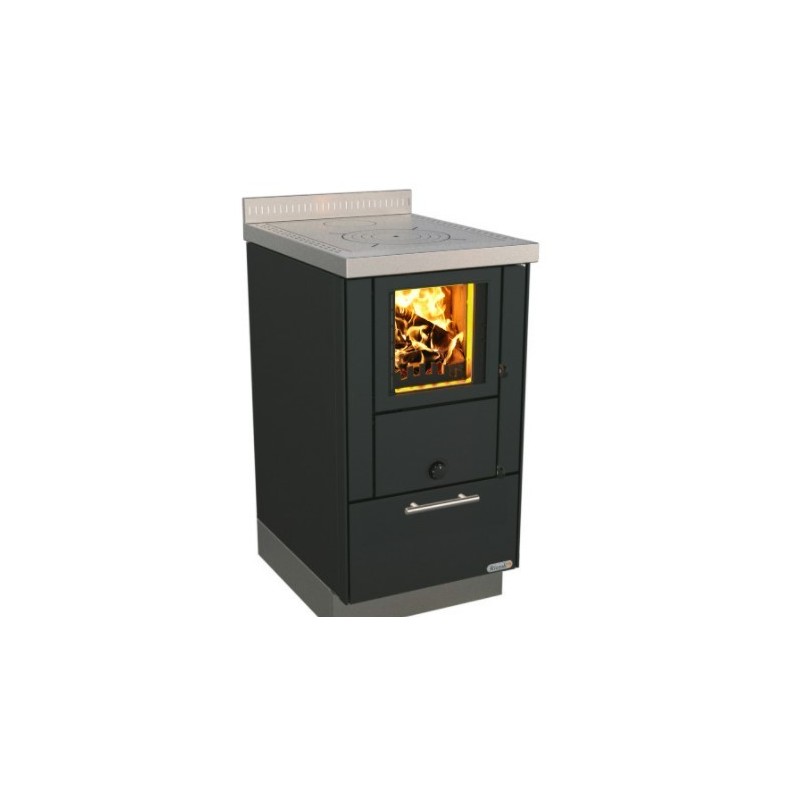 Cuisinière à bois RVE 45 sans four RIZZOLI Standard Noir