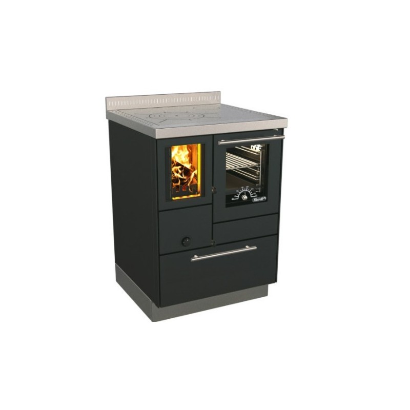 Cuisinière à bois RVE 60 avec four RIZZOLI Standard Noir