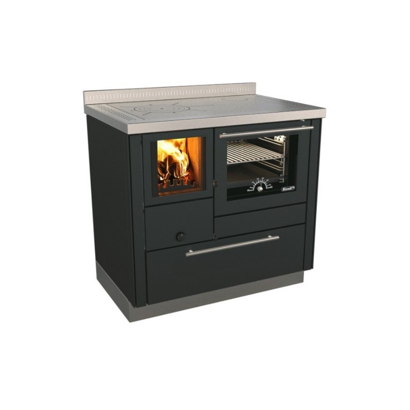 Cuisinière à bois RVI 90 avec four RIZZOLI Standard Noir