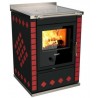Cuisinière à bois S 60 Dekor sans four RIZZOLI Dekor Rouge