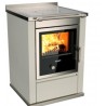 Cuisinière à bois S 60 Moderna sans four RIZZOLI Moderna Perle Métalisé