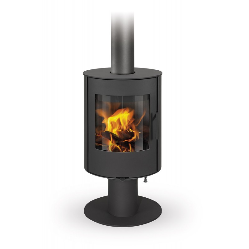 Poêle à bois EVORA T pivotant 360° Finition ROMOTOP poêle à bois Acier