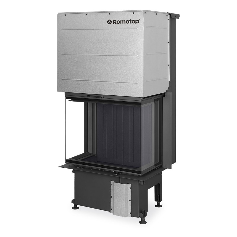 Foyer porte coulissante IMPRESSION C 2G L 67.61.34.21 - 2 angles - Chamotte noire