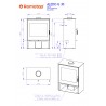 Poêle à bois ALEDO G vitre sérigraphiée Finition ROMOTOP poêle à bois Acier