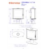 Poêle à bois STROMBOLI G N24 vitre sérigraphiée Finition ROMOTOP poêle à bois Acier