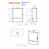 Poêle à bois NAVIA N24 G Vitre sérigraphiée Finition ROMOTOP poêle à bois Acier