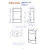 Poêle à bois NAVIA N24 G Accum Vitre sérigraphiée Finition ROMOTOP poêle à bois Pierre Serpentine