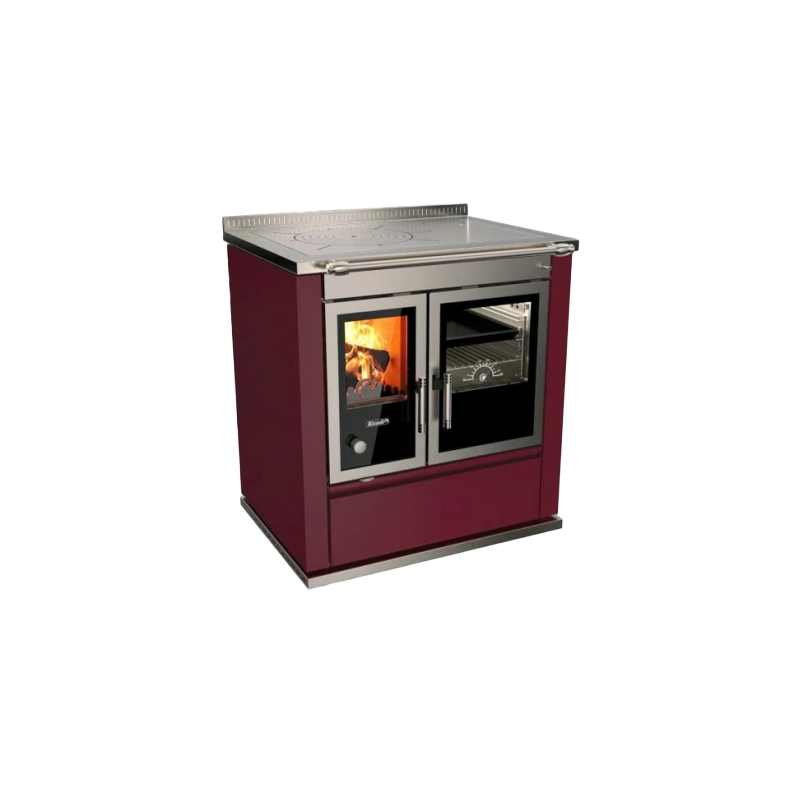 Cuisinière à bois S 80 avec four Dekor RIZZOLI Dekor Rouge