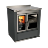 Cuisinière à bois S 80 avec four Moderna RIZZOLI Moderna Perle Métalisé