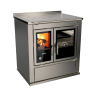 Cuisinière à bois S 80 avec four Moderna RIZZOLI Moderna Perle Métalisé