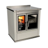 Cuisinière à bois S 80 avec four Moderna RIZZOLI Moderna Perle Métalisé