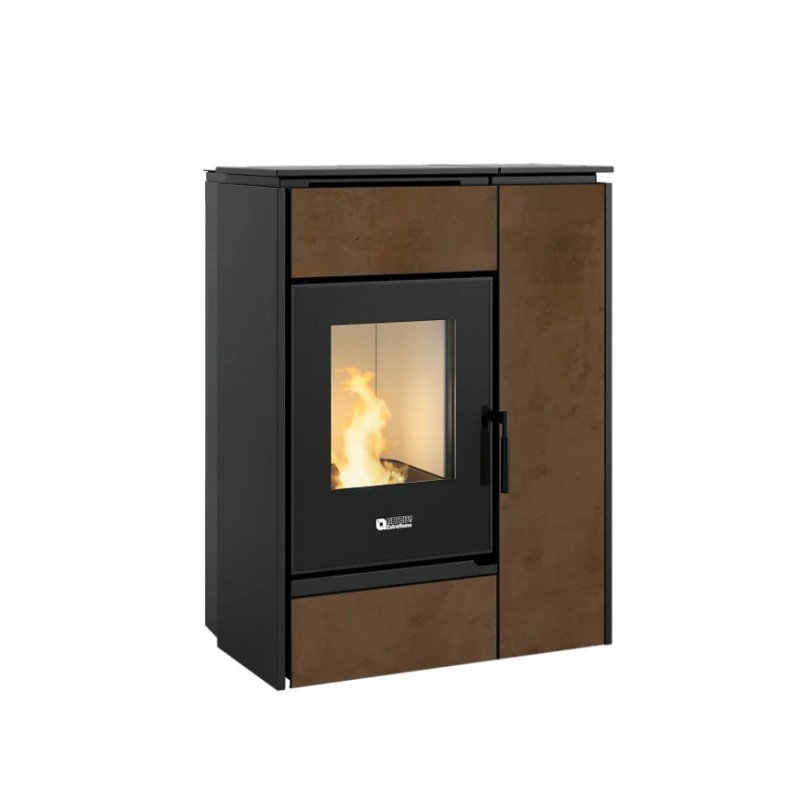 Poêle mixte MARGARET Finition NORDICA Extraflame Gres Corten