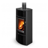 Poêle à bois ECUADOR EX F4, foyer en béton blanc Finition STORCH Finition acier