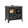 Cuisinière à bois GARDENIA 5.0 Finition NORDICA Extraflame Acier Noir Anthracite