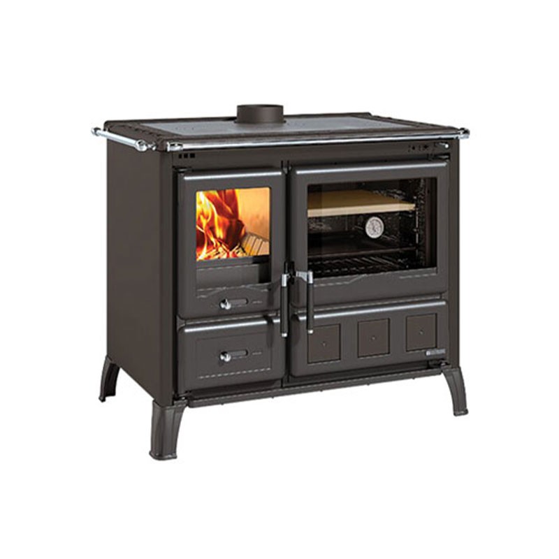 Cuisinière à bois GARDENIA XXL Finition NORDICA Extraflame Acier Noir Anthracite
