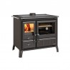 Cuisinière à bois GARDENIA XXL Finition NORDICA Extraflame Acier Noir Anthracite
