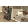 Cuisinière à bois MILLY Finition NORDICA Extraflame Céramique Elégance Blanc Infinity