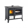 Cuisinière à bois MILLY Finition NORDICA Extraflame Céramique Elégance Blanc Infinity