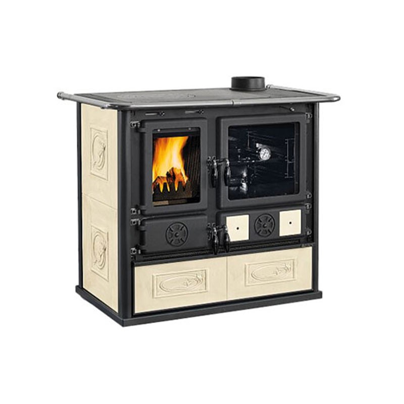Cuisinière à bois Rosa 5.0 - CERAMICA Finition NORDICA Extraflame Céramique Blanc Infinity