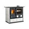 Cuisinière à bois Rosa 5.0 - Maiolica Finition NORDICA Extraflame Céramique Blanc Infinity