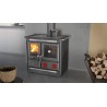 Cuisinière à bois Rosa L 5.0 Finition NORDICA Extraflame Acier Emaillé Noir Anthracite