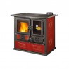 Cuisinière à bois Rosa Reverse 2.0 Finition NORDICA Extraflame Céramique Liberty Bordeaux