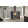 Cuisinière à bois Rosa XXL 5.0 - STEEL Finition NORDICA Extraflame Noir antracite