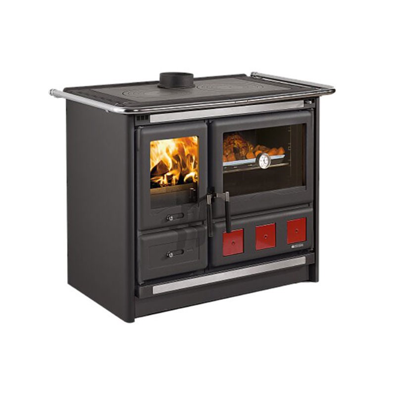 Cuisinière à bois Rosa XXL 5.0 - STEEL Finition NORDICA Extraflame Noir antracite
