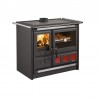 Cuisinière à bois Rosa XXL 5.0 - STEEL Finition NORDICA Extraflame Noir antracite