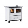 Cuisinière à bois Family 4.5 Finition NORDICA Extraflame Acier Porcelainé Blanc