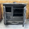 Cuisinière à bois Suprema 4.0 Finition NORDICA Extraflame Fonte Emaillée Noir Anthracite